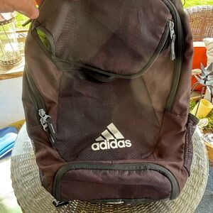 Adidas Black and Green Backpack Sporty Design
